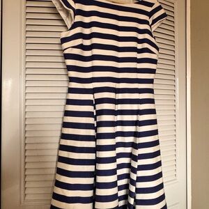 kate spade white and blue striped dress